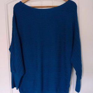 NWT Chicos Teal Modern Rib Detail Sweater - Size 1 (Medium)